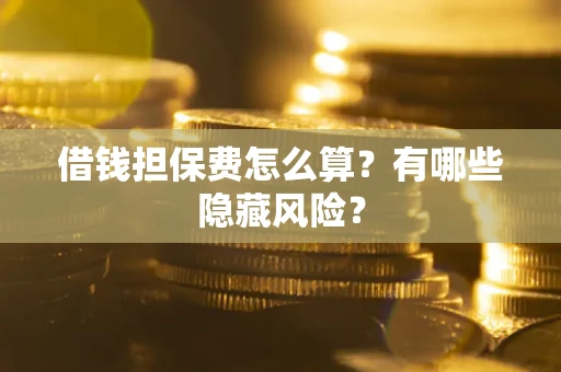 武汉借钱担保费怎么算？有哪些隐藏风险？