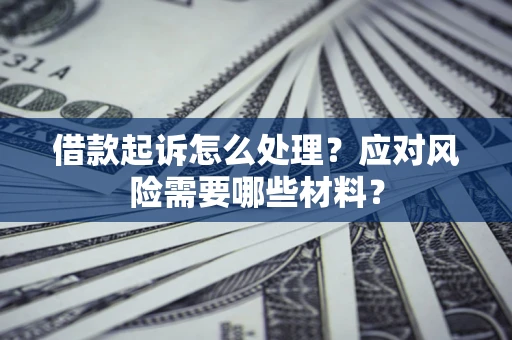 武汉借款起诉怎么处理？应对风险需要哪些材料？