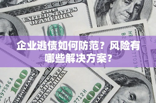 武汉企业逃债如何防范？风险有哪些解决方案？