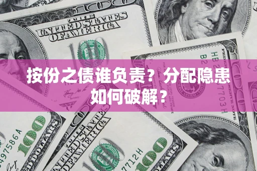 武汉按份之债谁负责？分配隐患如何破解？
