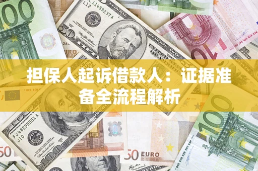 武汉担保人起诉借款人：证据准备全流程解析