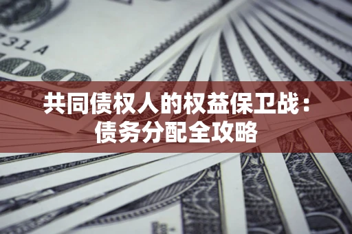 武汉共同债权人的权益保卫战：债务分配全攻略