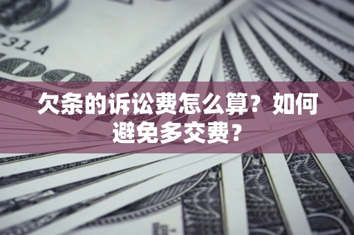 武汉欠条的诉讼费怎么算？如何避免多交费？
