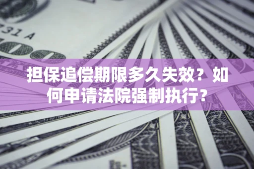 武汉担保追偿期限多久失效？如何申请法院强制执行？