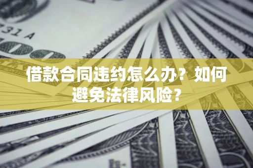 武汉借款合同违约怎么办？如何避免法律风险？
