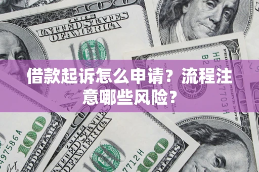 武汉借款起诉怎么申请？流程注意哪些风险？