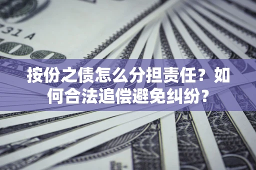 武汉按份之债怎么分担责任？如何合法追偿避免纠纷？